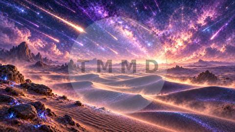Meteor Rain Over the Mystic Desert