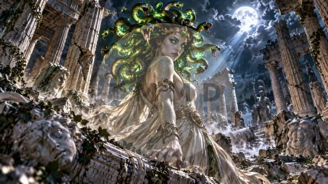Medusa Among Lunar Marbles