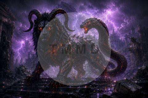 Obsidian Chimera Beneath the Storm