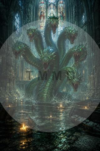 Emerald Hydra in the Flooded Cathedral