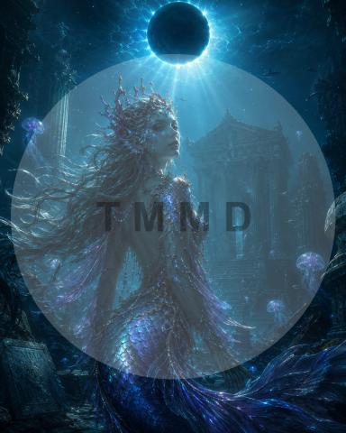 Abyssal Mermaid of the Blue Eclipse