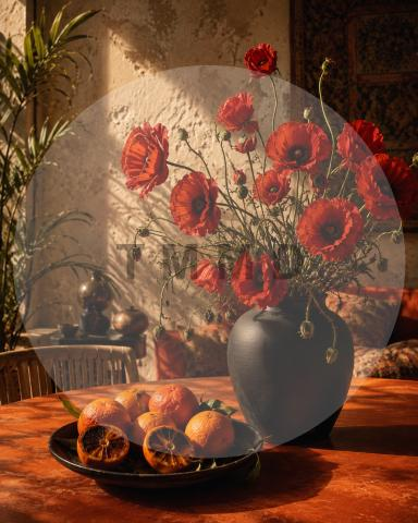 Poppies and Burnt Oranges Bouquet