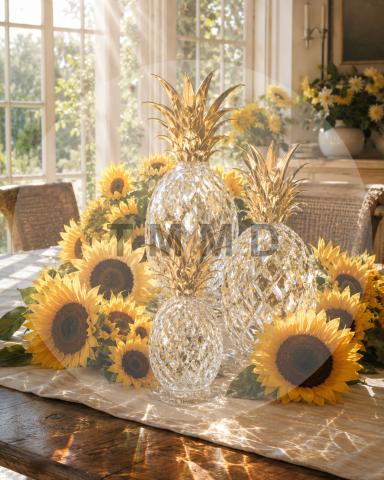 Sunflowers with Crystal Pineapples
