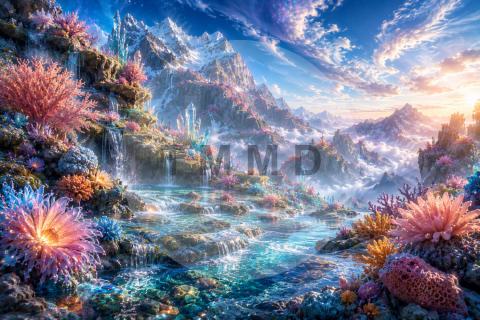 Alpine Reef Beneath Sapphire Skies
