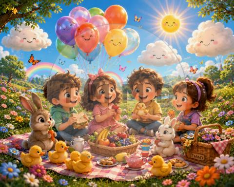 El picnic de las nubes sonrientes