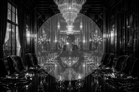 Private Dinner Under Black Crystal