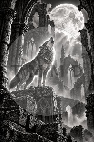 Gothic Ruins Moon Howl