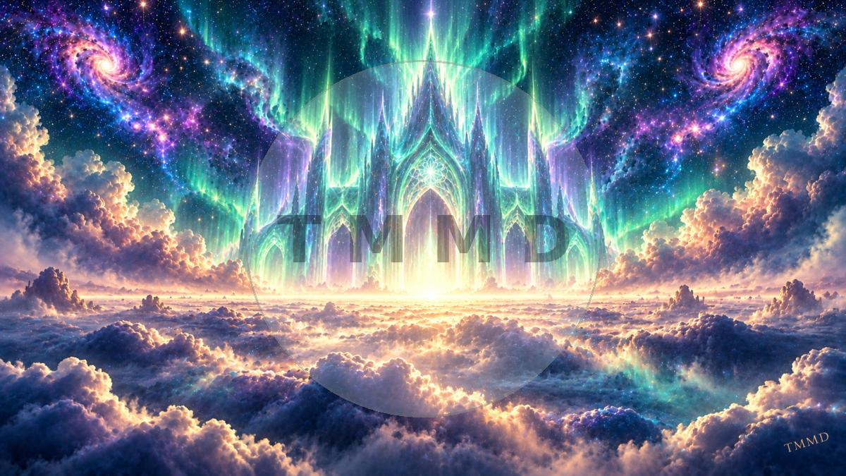 Aurora Cathedral Above the Clouds