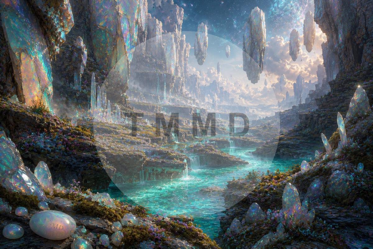 Opal Canyon with Suspended Stones