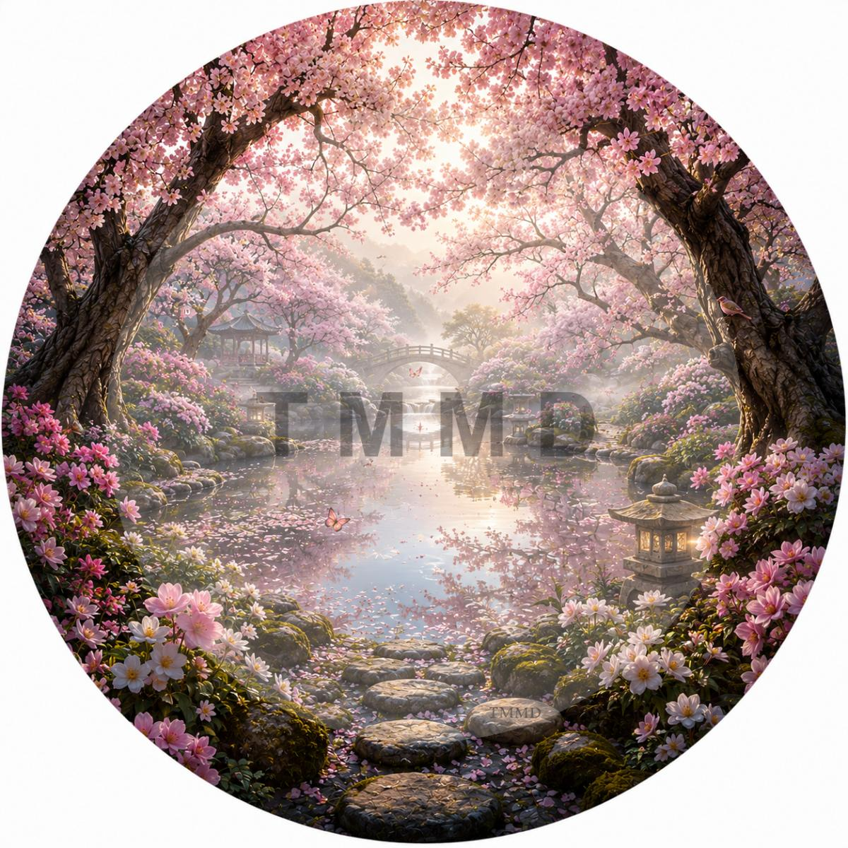 Cherry Blossoms of Golden Silence