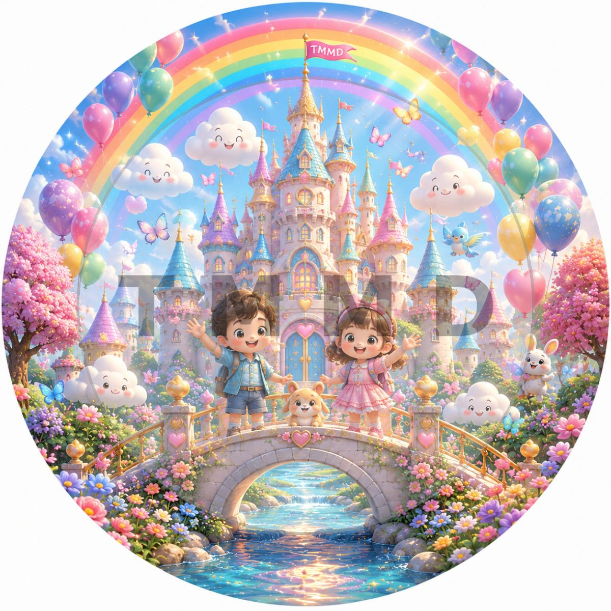 Rainbow Balloon Castle