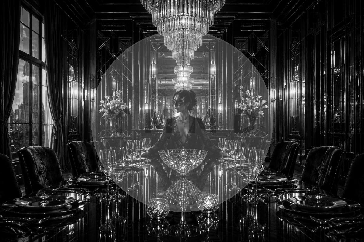 Private Dinner Under Black Crystal