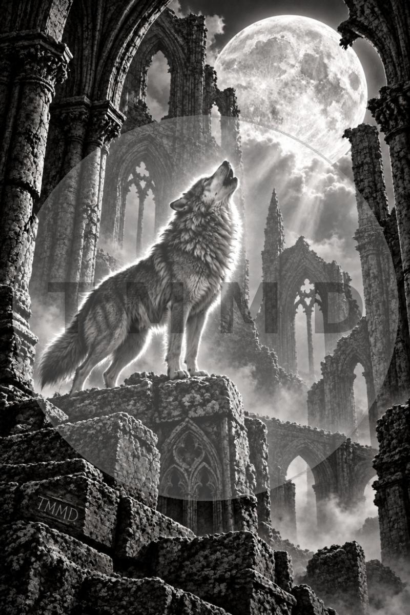 Gothic Ruins Moon Howl