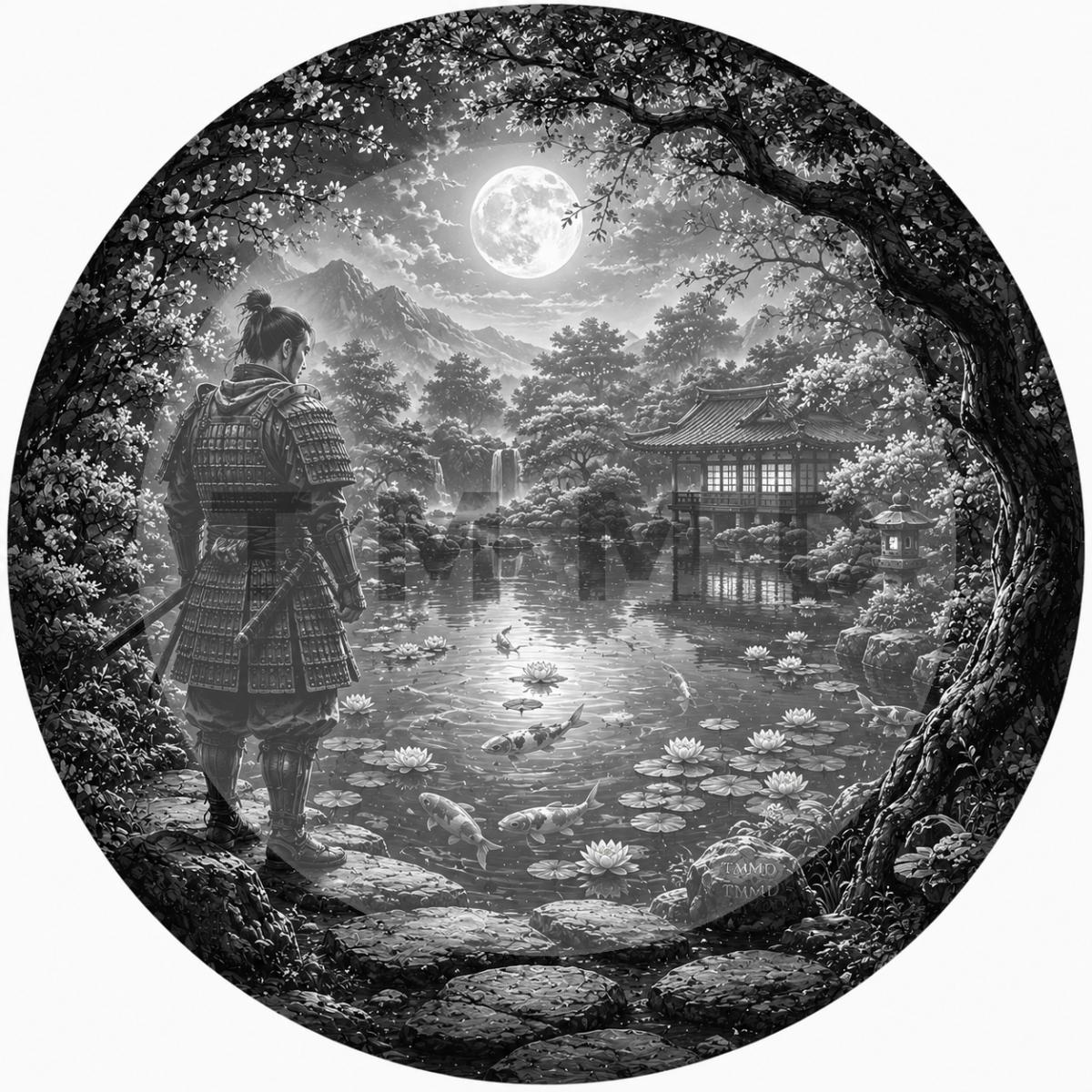 Samurai Guardian of the Moon Pond