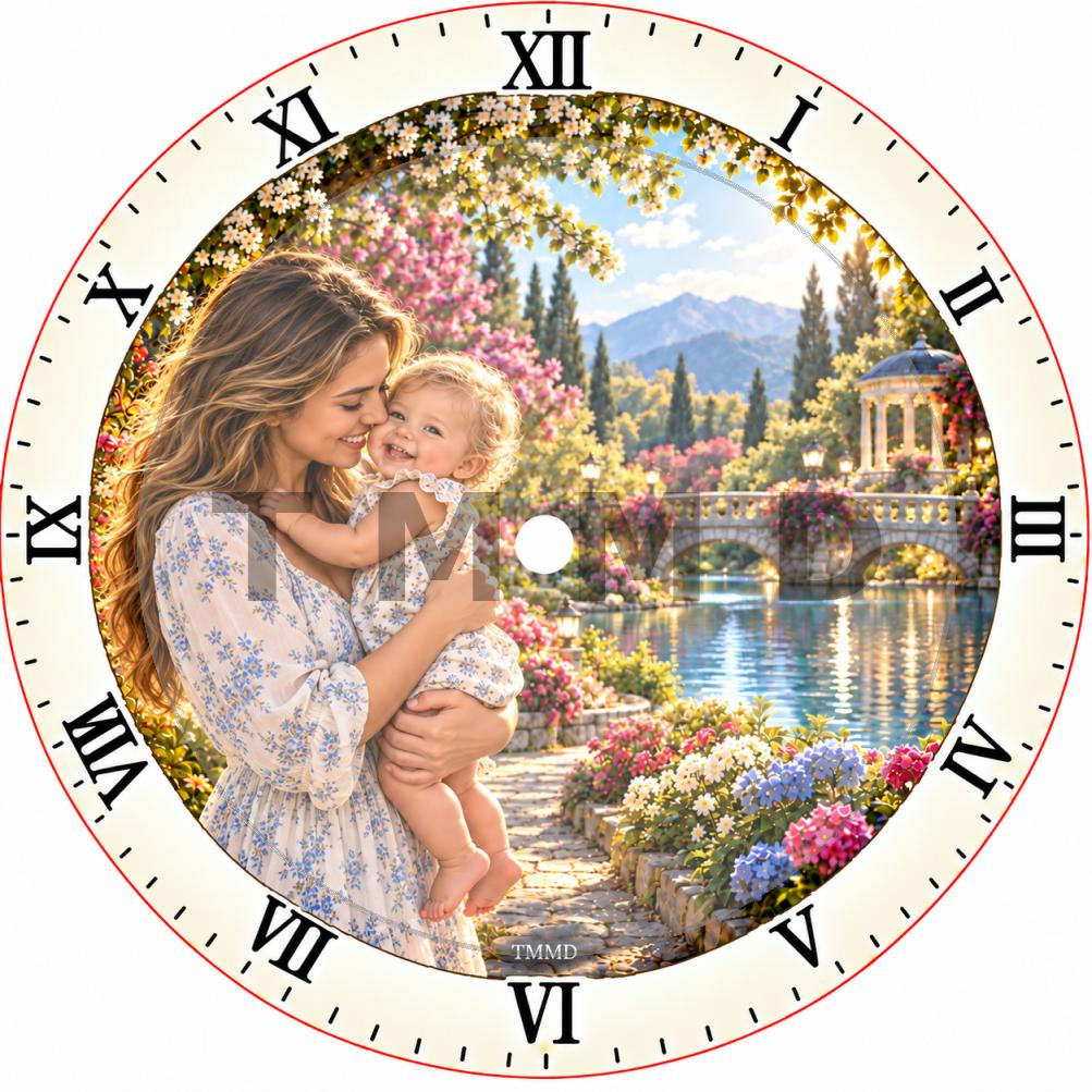 Serene Beautiful Blond Baby Being Hugged By Their